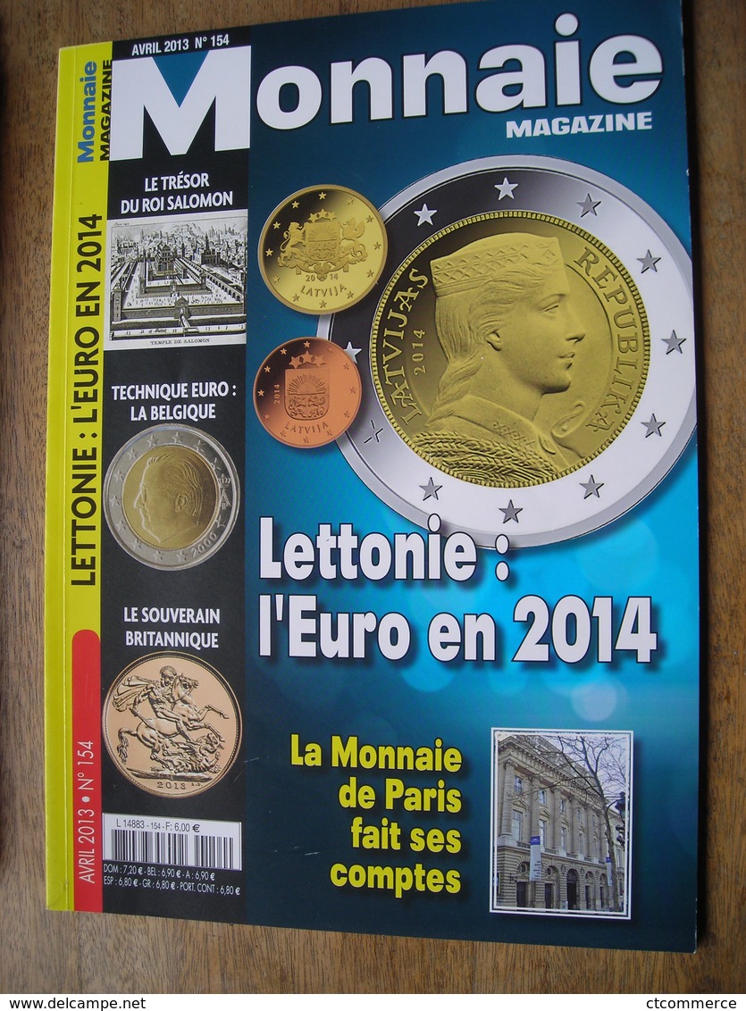 Monnaie Magazine  N° 154 Avril  2013 - Français