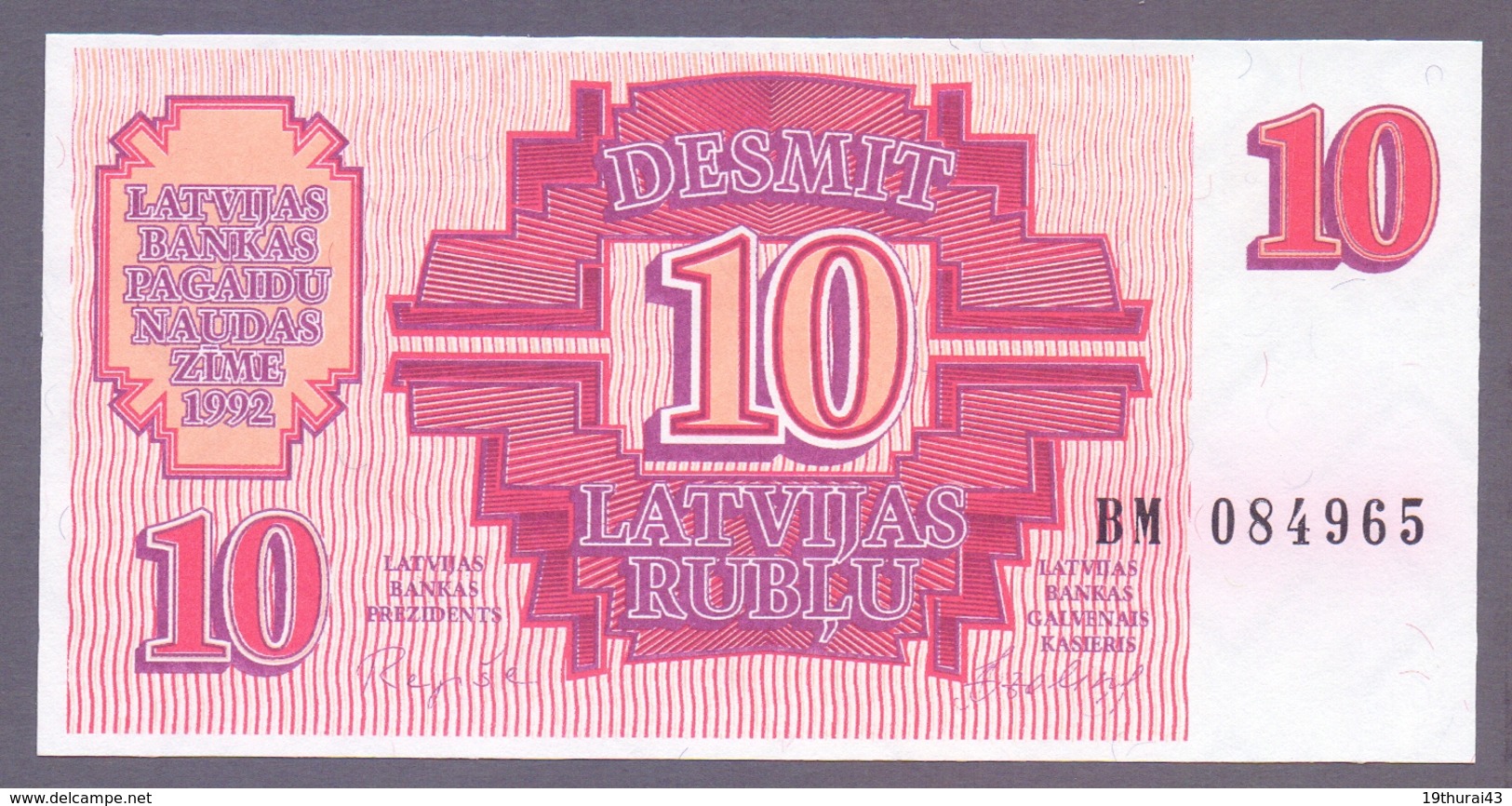 Litauen, 10 Rublu 1992, Unc. - Lituanie