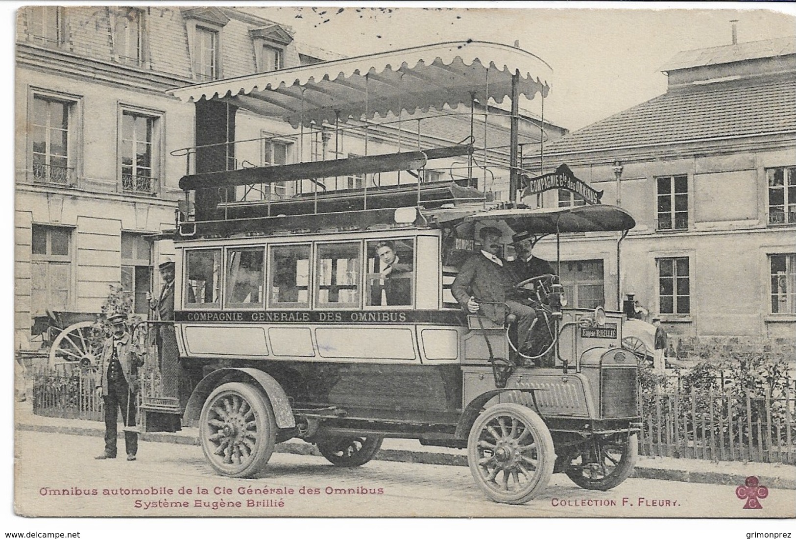 CPA PARIS Omnibus Automobile De La Cie Générale Es Omnibus Système Eugène Brillié - Trasporto Pubblico Stradale