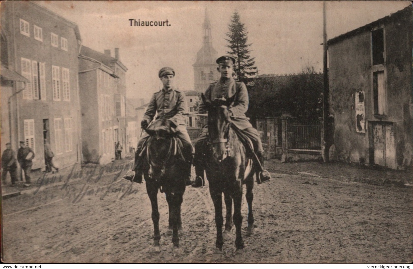 ! [54] Cpa Allemagne Thiaucourt, Frankreich,  Feldpostkarte, 1915, Pferde - Sonstige & Ohne Zuordnung