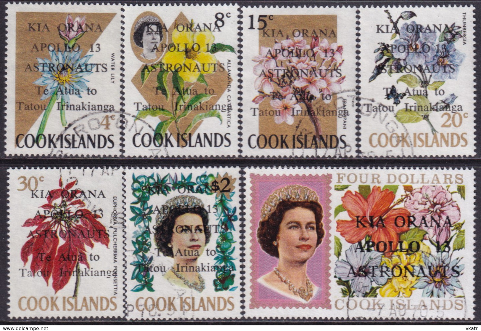 COOK ISLANDS 1970 SG #321-327 Compl.set Used Apollo 13 - Cook Islands