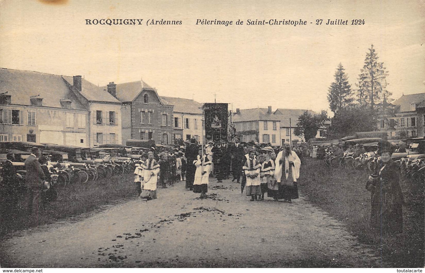 CPA 08 ROCQUIGNY PELERINAGE DE SAINT CHRISTOPHE  27 JUILLET 1924 - Autres & Non Classés