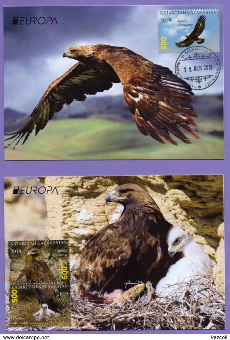 Kazakhstan 2019.  Maxicard (Maximum Cards). Europe. Europa - CEPT. National Birds. Golden Eagle. - Kasachstan