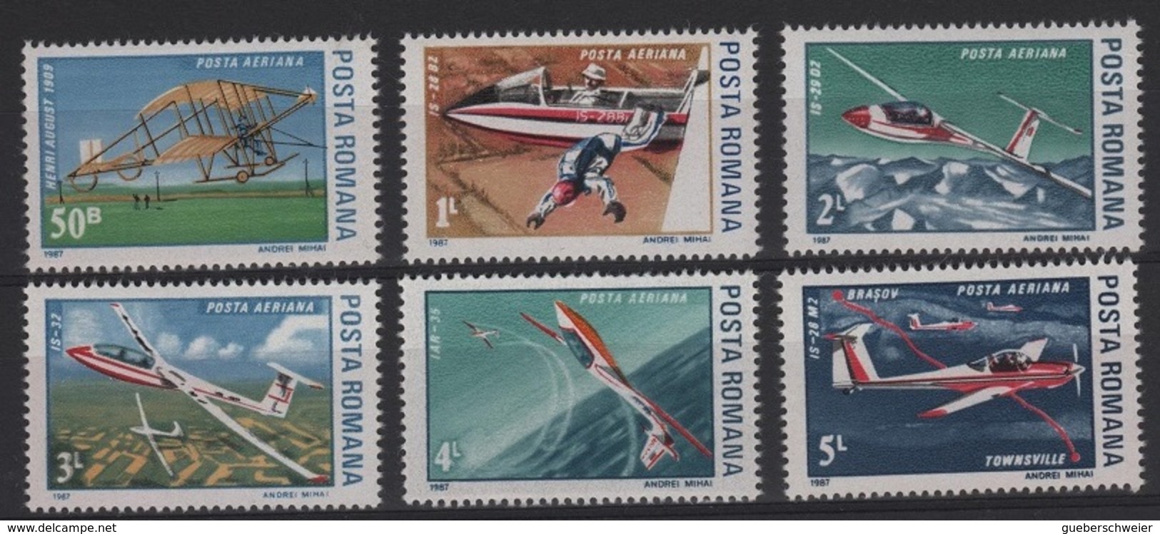 TRANS 70 - ROUMANIE PA 301/06 Neufs** Voltige Aérienne - Unused Stamps