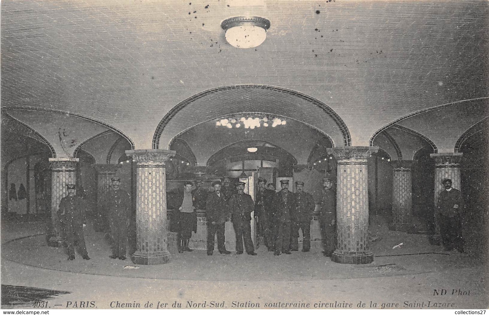 75008-PARIS-CHEMIN DE FER DU NORD-SUD STATION SOUTERRAINE CIRCULAIRE DE LA GARE SAINT-LAZARE - Public Transport (surface)