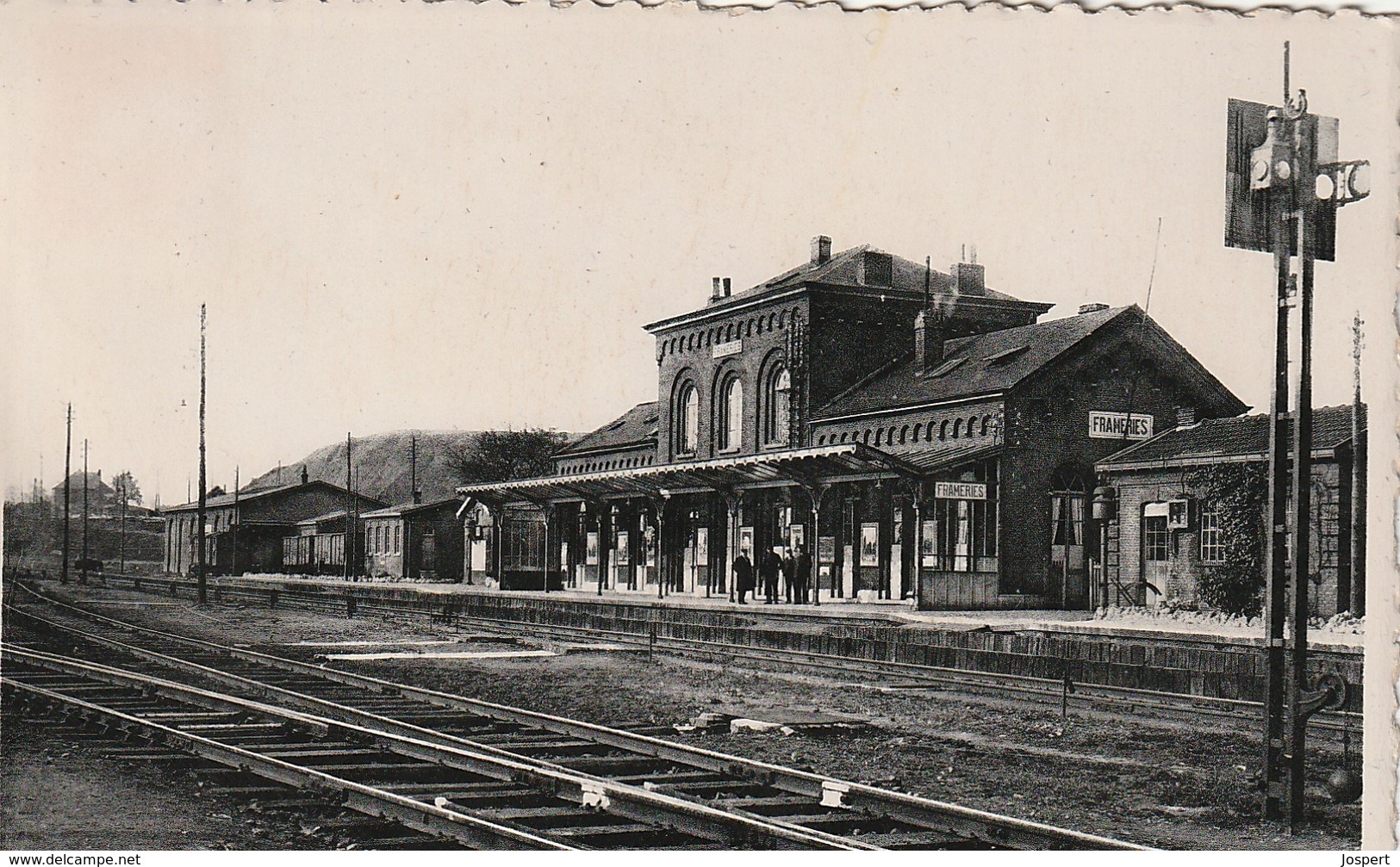 Frameries, La Gare, Statie, 2 Scans - Quévy