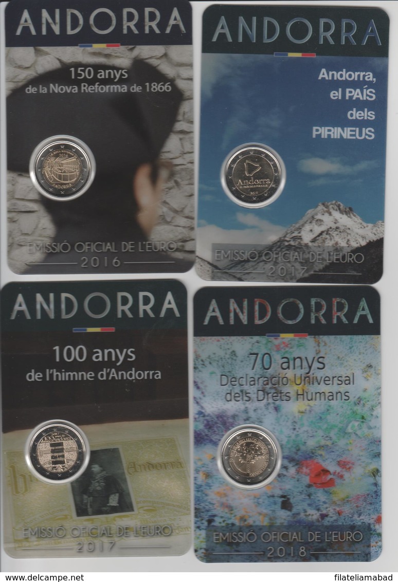 ANDORRA EUROS TODAS LAS MONEDAS DE 2,00€ MOMMEMORATIVAS AÑOS 2014-2019  (E.€.) - Andorra