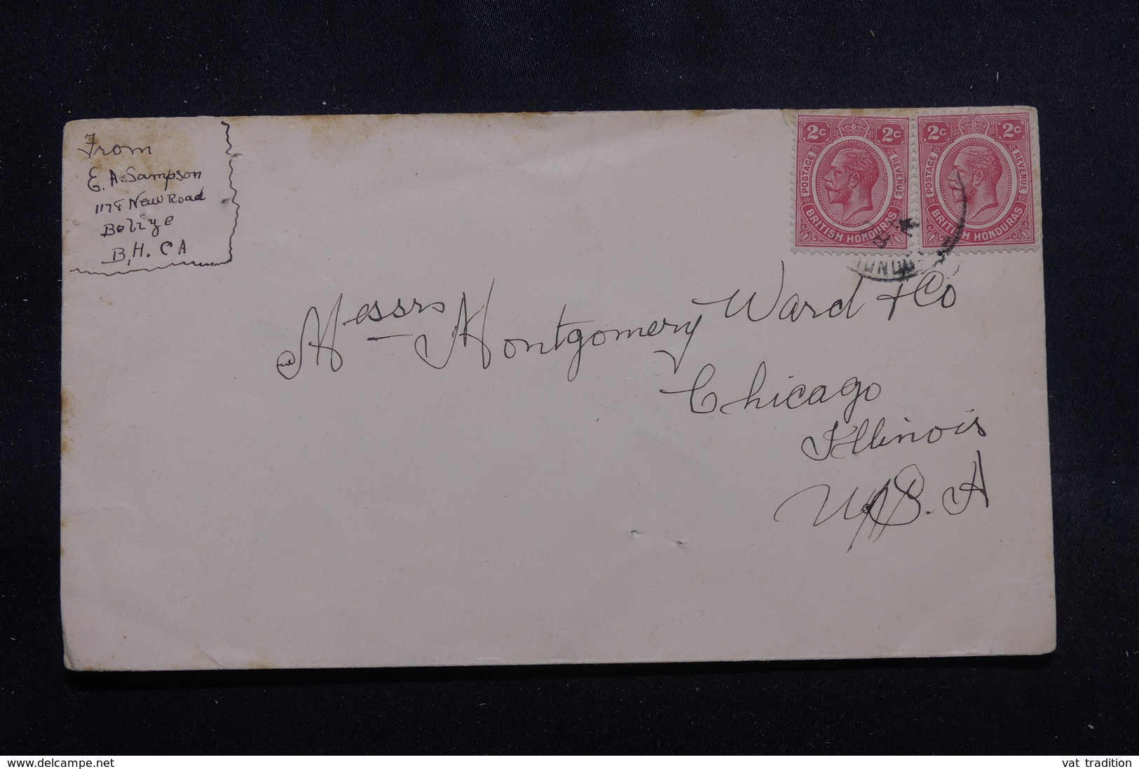 HONDURAS BRITANNIQUE - Enveloppe De Belize Pour Chicago, Affranchissement Plaisant  - L 55205 - British Honduras (...-1970)