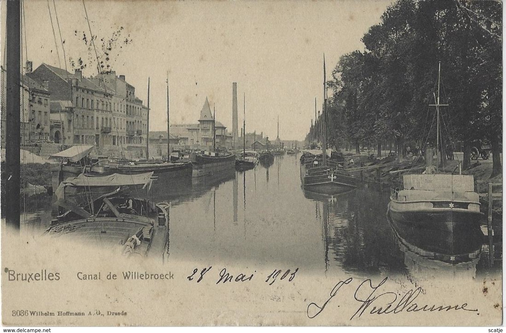 Bruxelles.   -   Canal De Willebroeck   -   1903   Naar   Chambery - Maritiem