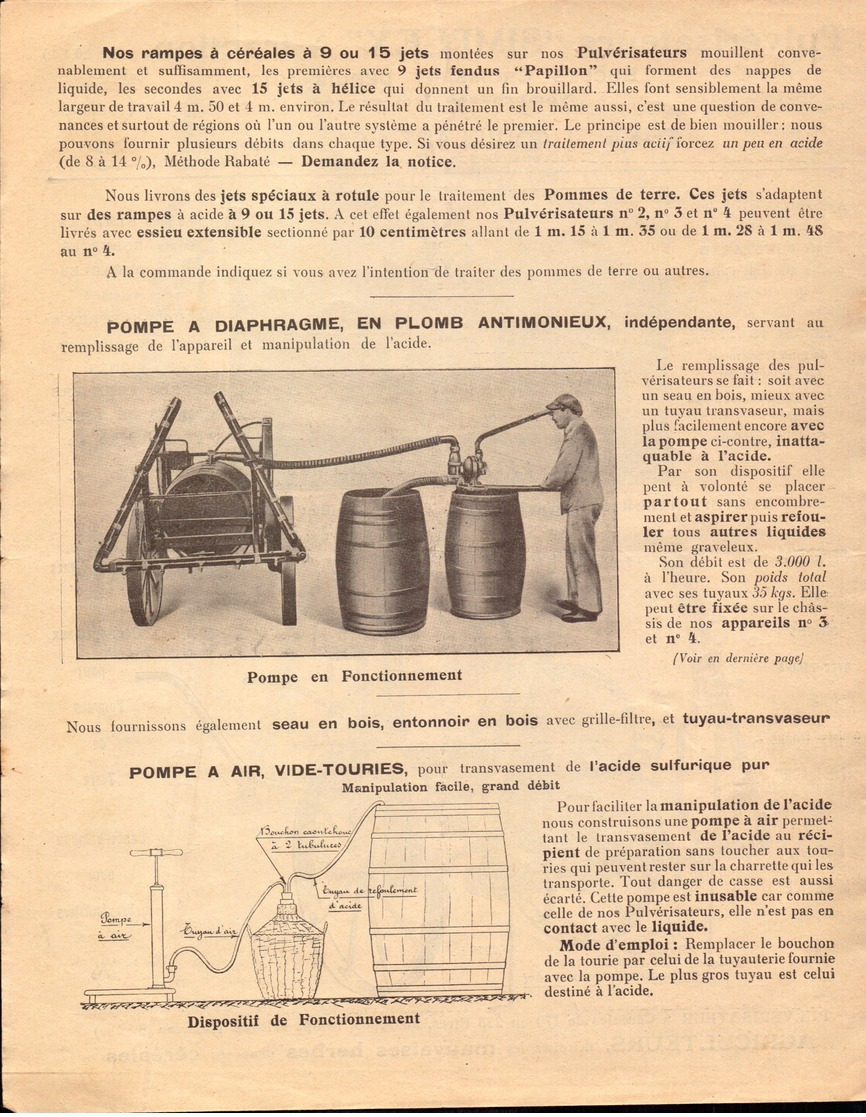 Lot Et Garonne, Villeneuve Sur Lot, SIMPLEX Pulverisateurs, Etablis: J. Gouillart, Materiel        (bon Etat) - Matériel Et Accessoires