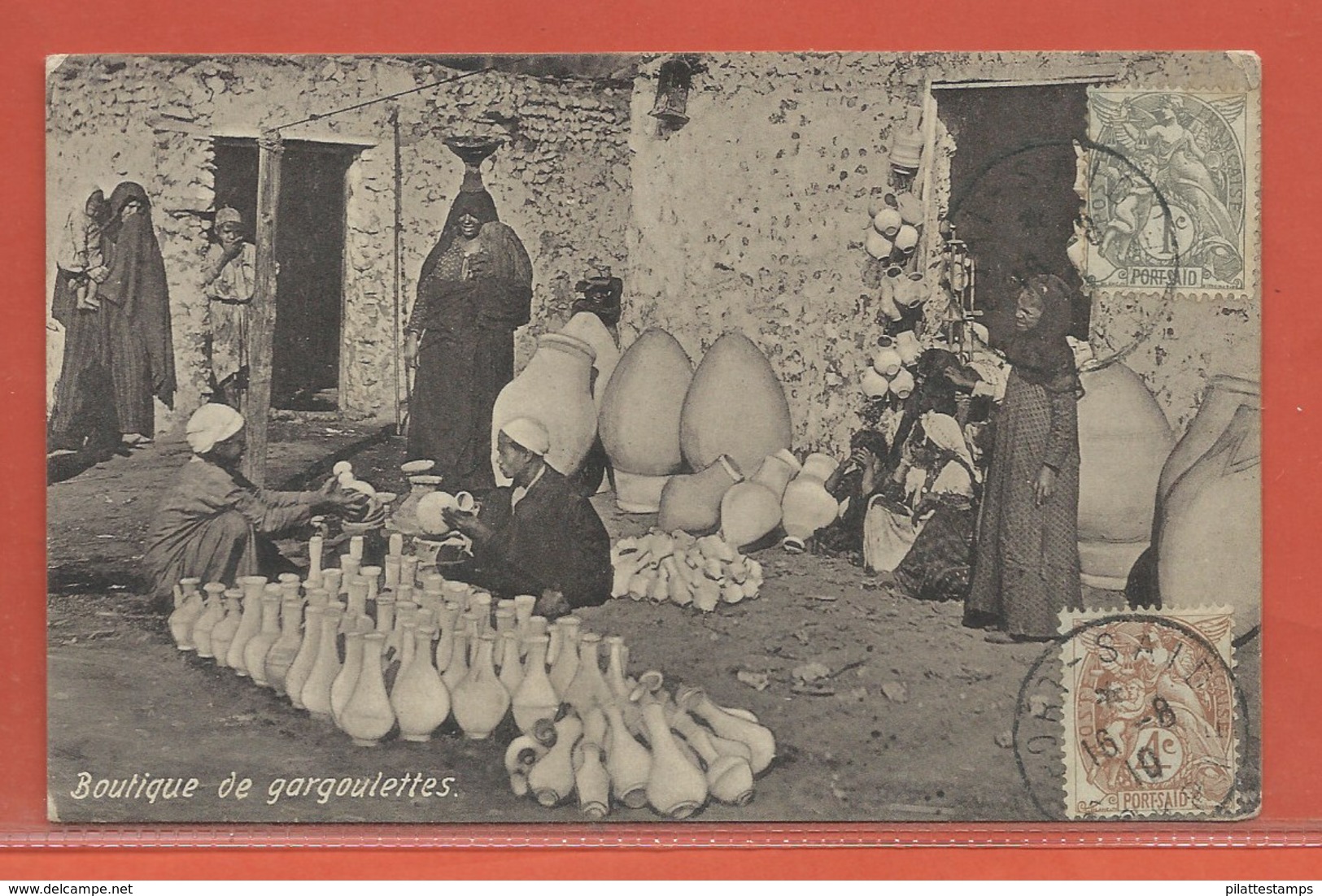 PORT SAID CARTE POSTALE AFFRANCHIE DE 1910 POUR STE FOY LA GRANDE FRANCE - Covers & Documents