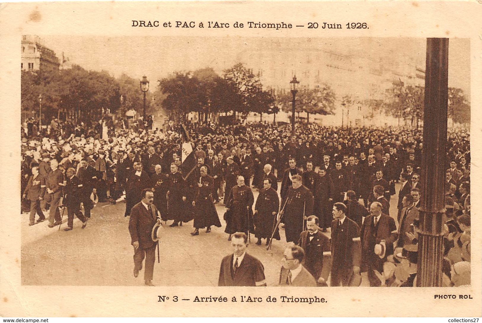 75008-PARIS-DRAC ET PAC A L'ARC DE TRIOMPHE- 20 JUIN 1926- LOT DE 8 CARTES - Triumphbogen