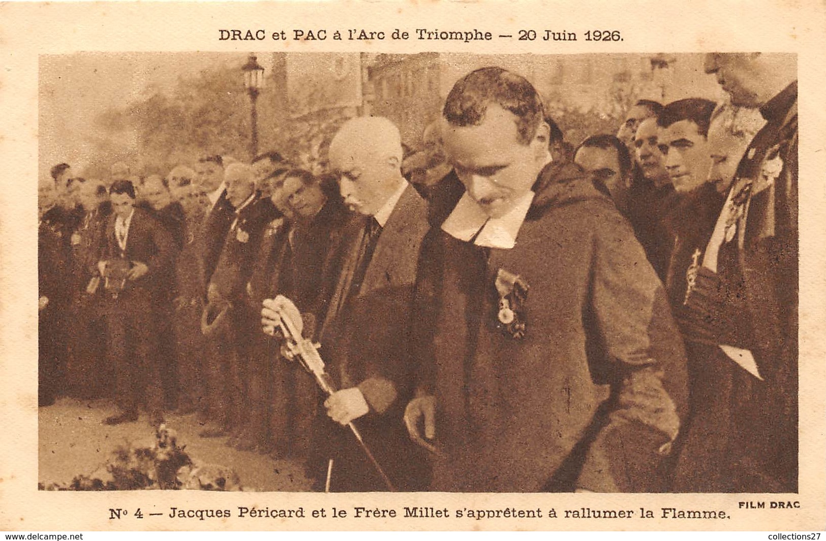 75008-PARIS-DRAC ET PAC A L'ARC DE TRIOMPHE- 20 JUIN 1926- LOT DE 8 CARTES - Triumphbogen