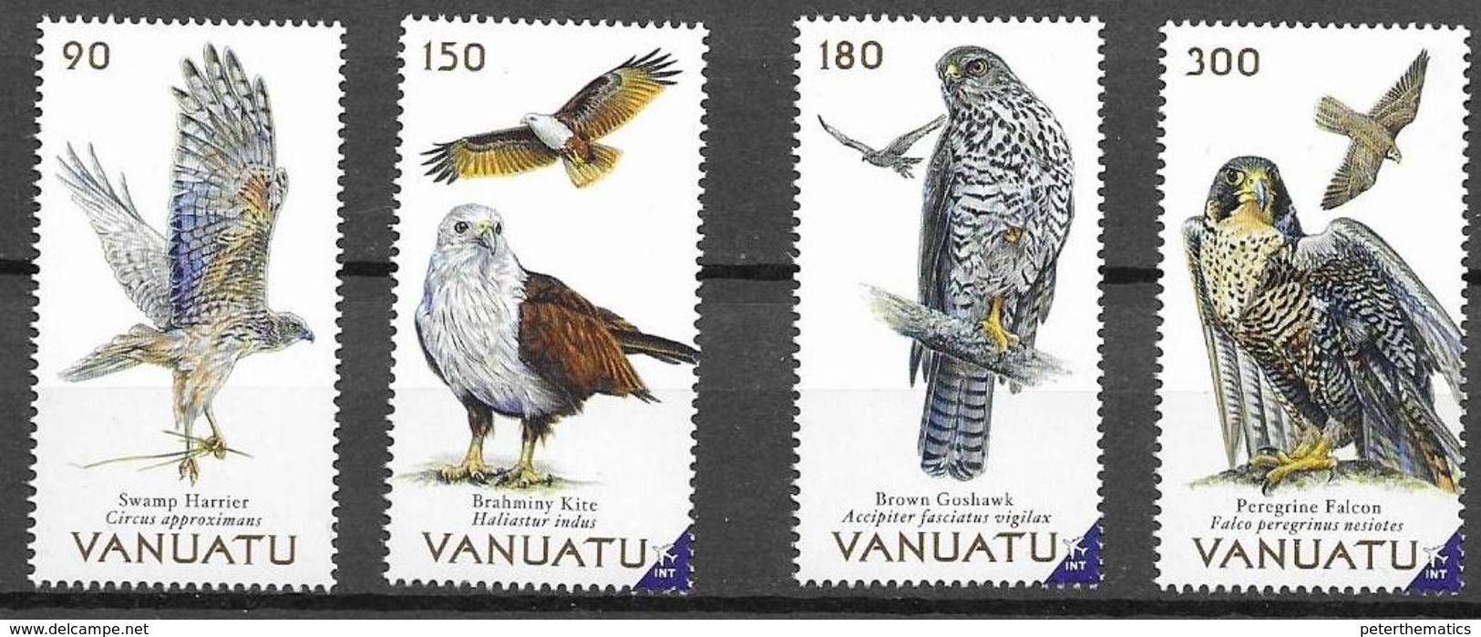 VANUATU, 2019, MNH, BIRDS, BIRDS OF PREY, FALCONS, KITES, GOSHAWKS, 4v - Eagles & Birds Of Prey