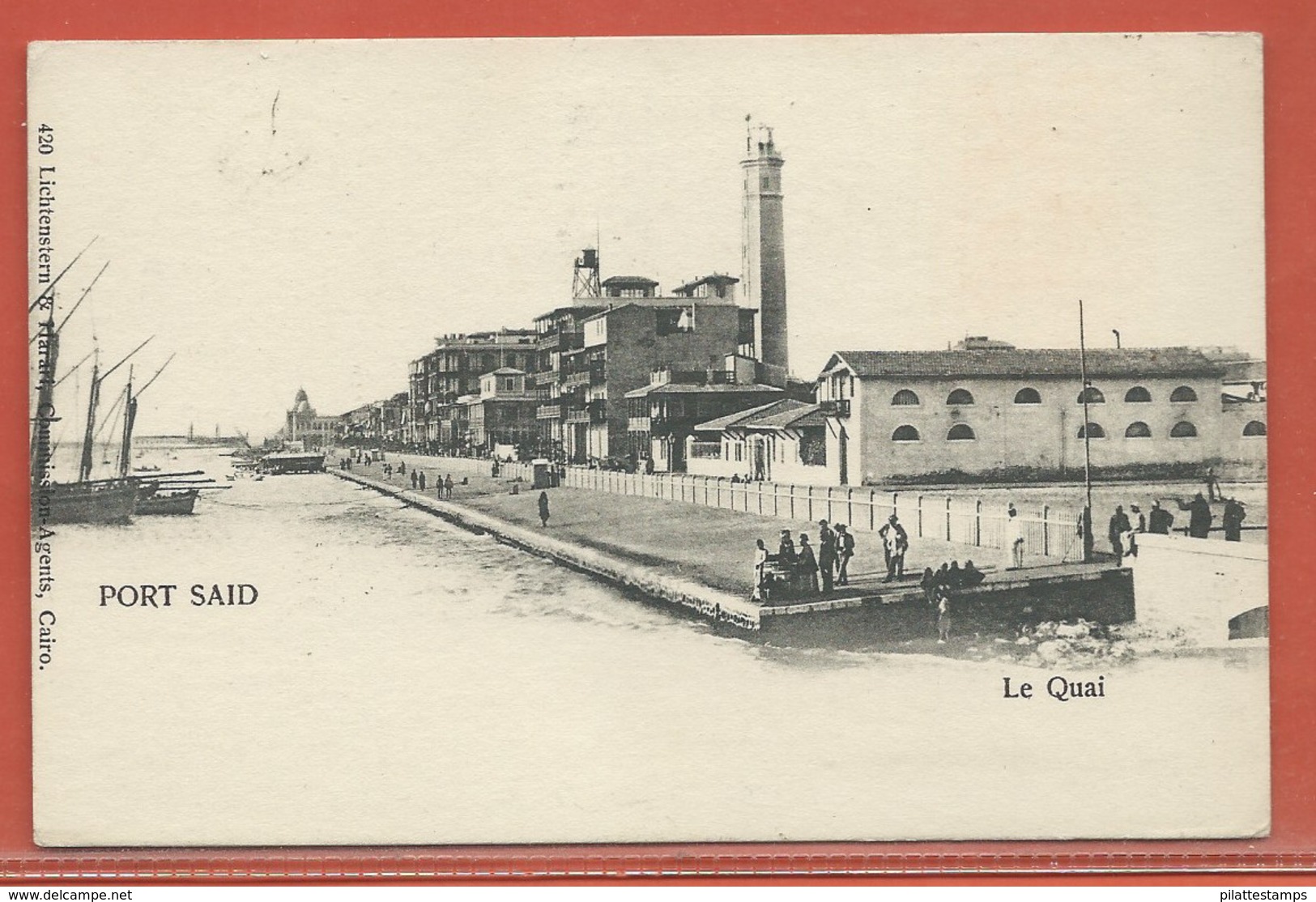 PORT SAID CARTE POSTALE AFFRANCHIE DE 1903 POUR POUR PARIS FRANCE - Covers & Documents