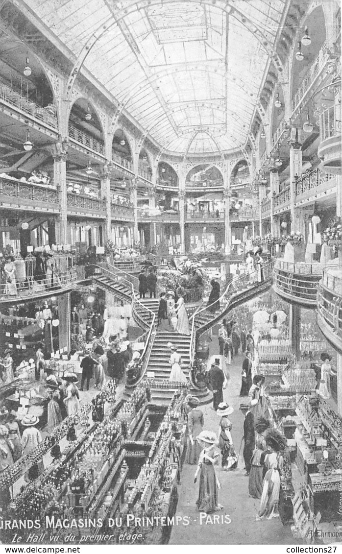 75009-PARIS-GRANDS MAGASINS DU PRINTEMPS , LE HALL VU DU 1er ETAGE - Arrondissement: 09