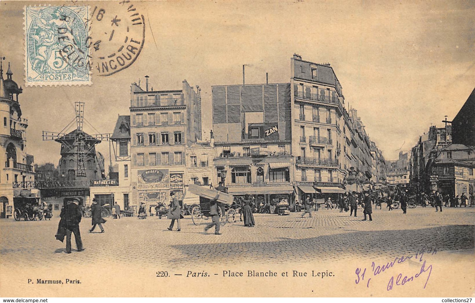 75009-PARIS-PLACE BLANCHE ET RUE LEPIC - Arrondissement: 09