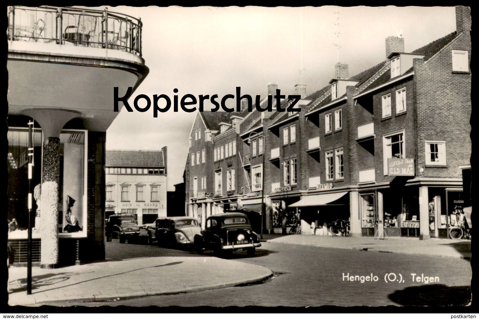 ÄLTERE POSTKARTE HENGELO TELGEN MUSIKHUIZ HOOGENBOSCH VIET OLD MAC CARS Auto Car Nederland Postcard Ansichtskarte Cpa AK - Hengelo (Ov)