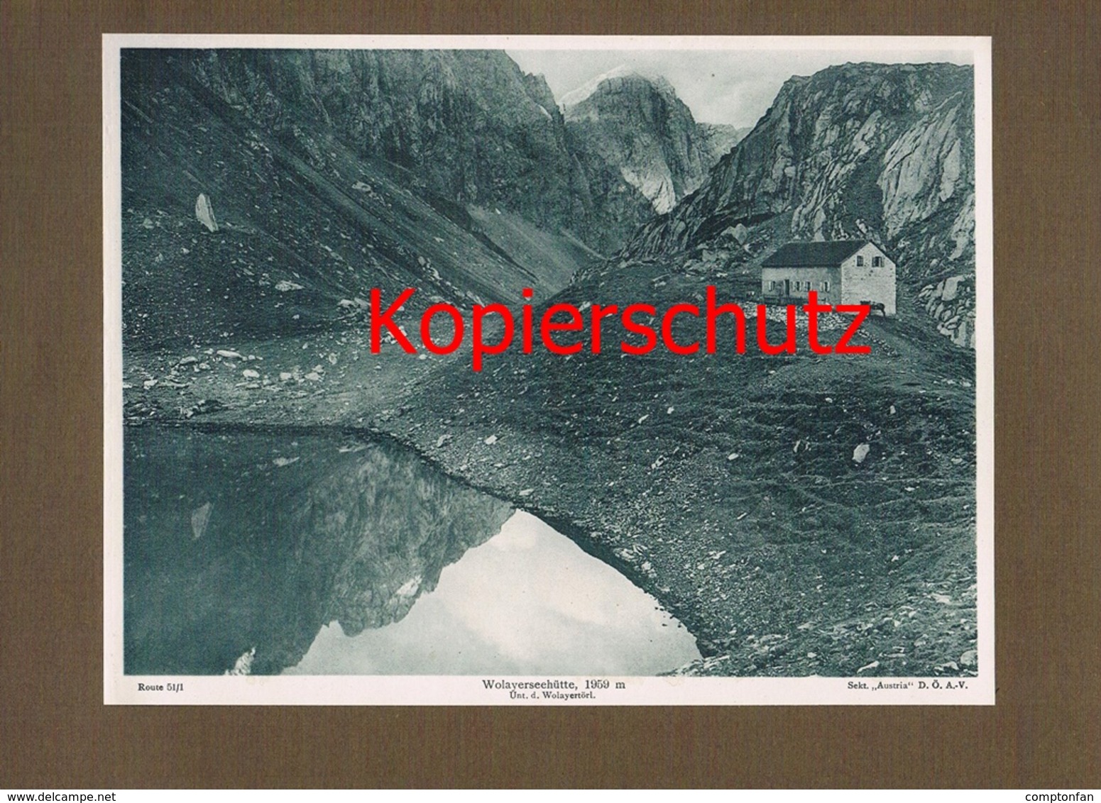 119-2 - Wolayerseehütte Eduard Pichl Hütte Karnische Alpen Alpenverein Berghütte Lichtdruck 1908 !! - Autres & Non Classés