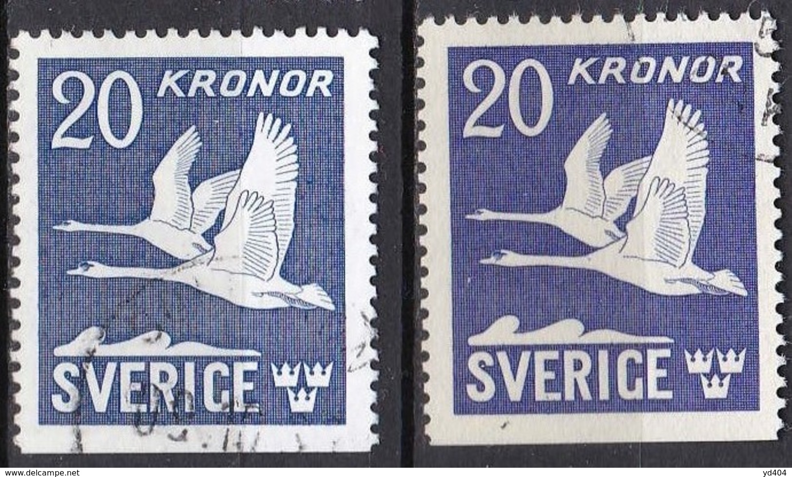 SE612 – SUEDE – SWEDEN – 1953 – SWAN FLIGHT – Y&T # 7a(x4) USED - Gebraucht