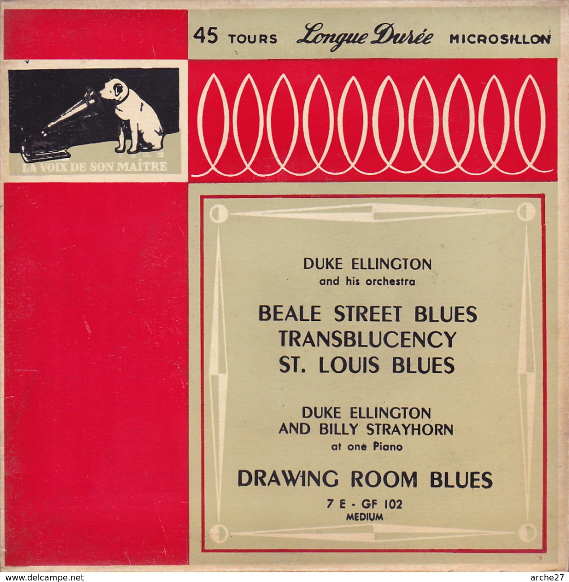 DUKE ELLINGTON - EP - 45T - Disque Vinyle - Drawing Room Blues - 7E GF 102 - Blues