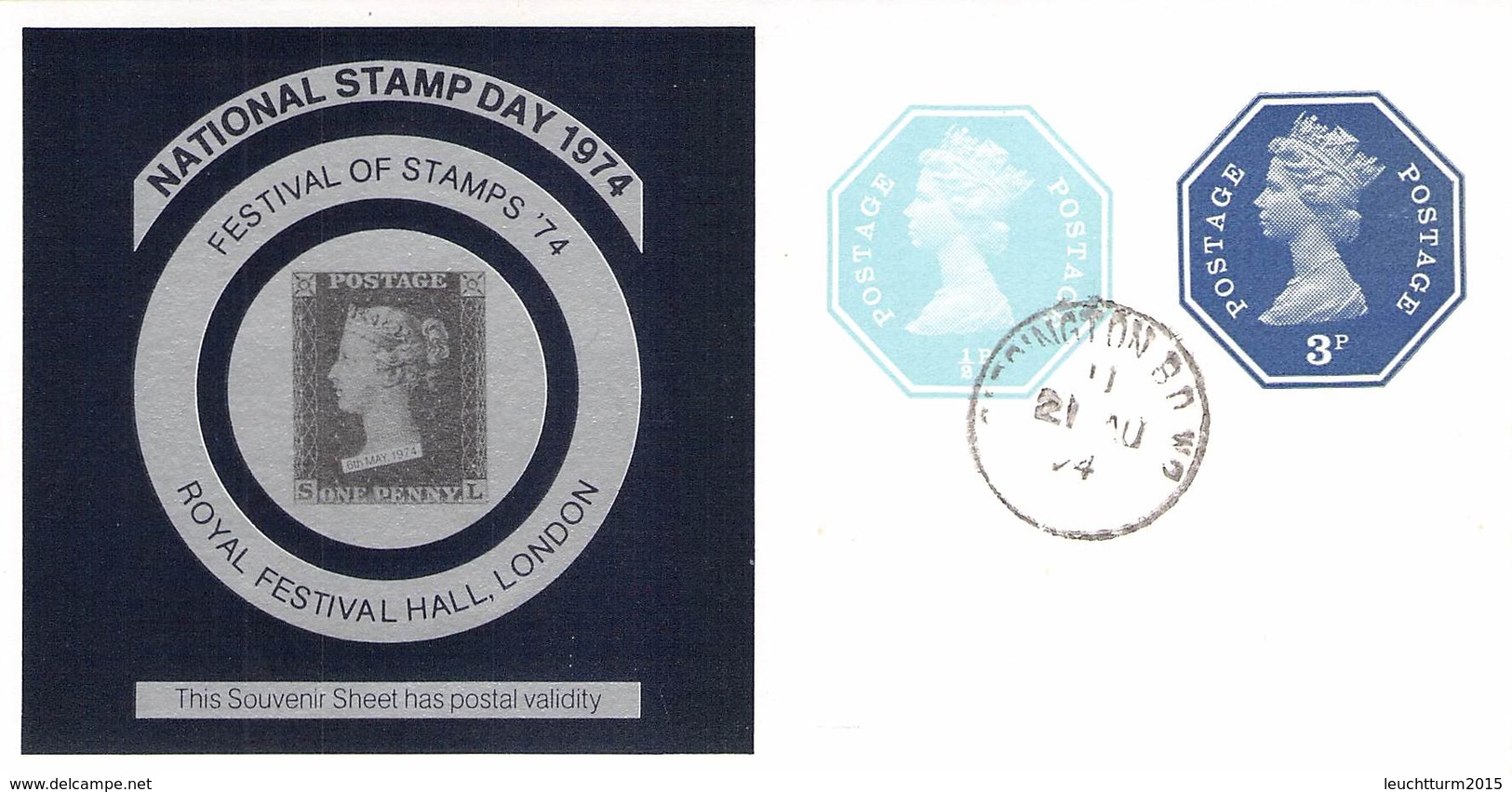 GROSSBRITANNIEN - BRIEFE, KARTE, BLOCK NATIONAL STAMP DAY 1974, 1987 /ak494 - Autres & Non Classés