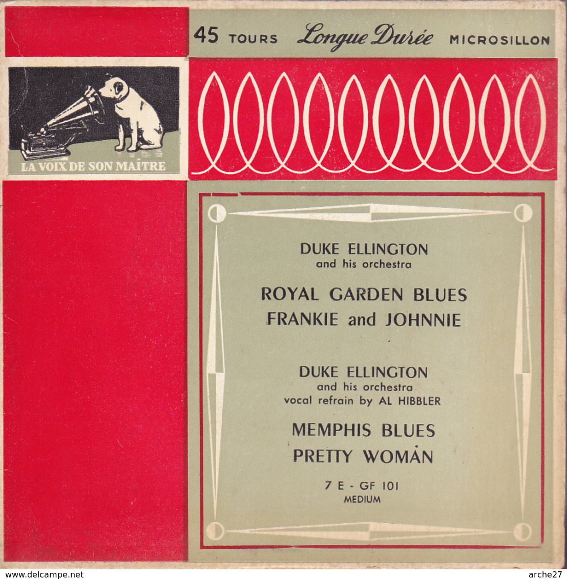 DUKE ELLINGTON - EP - 45T - Disque Vinyle - Royal Garden Blues - 7E GF 101 - Blues