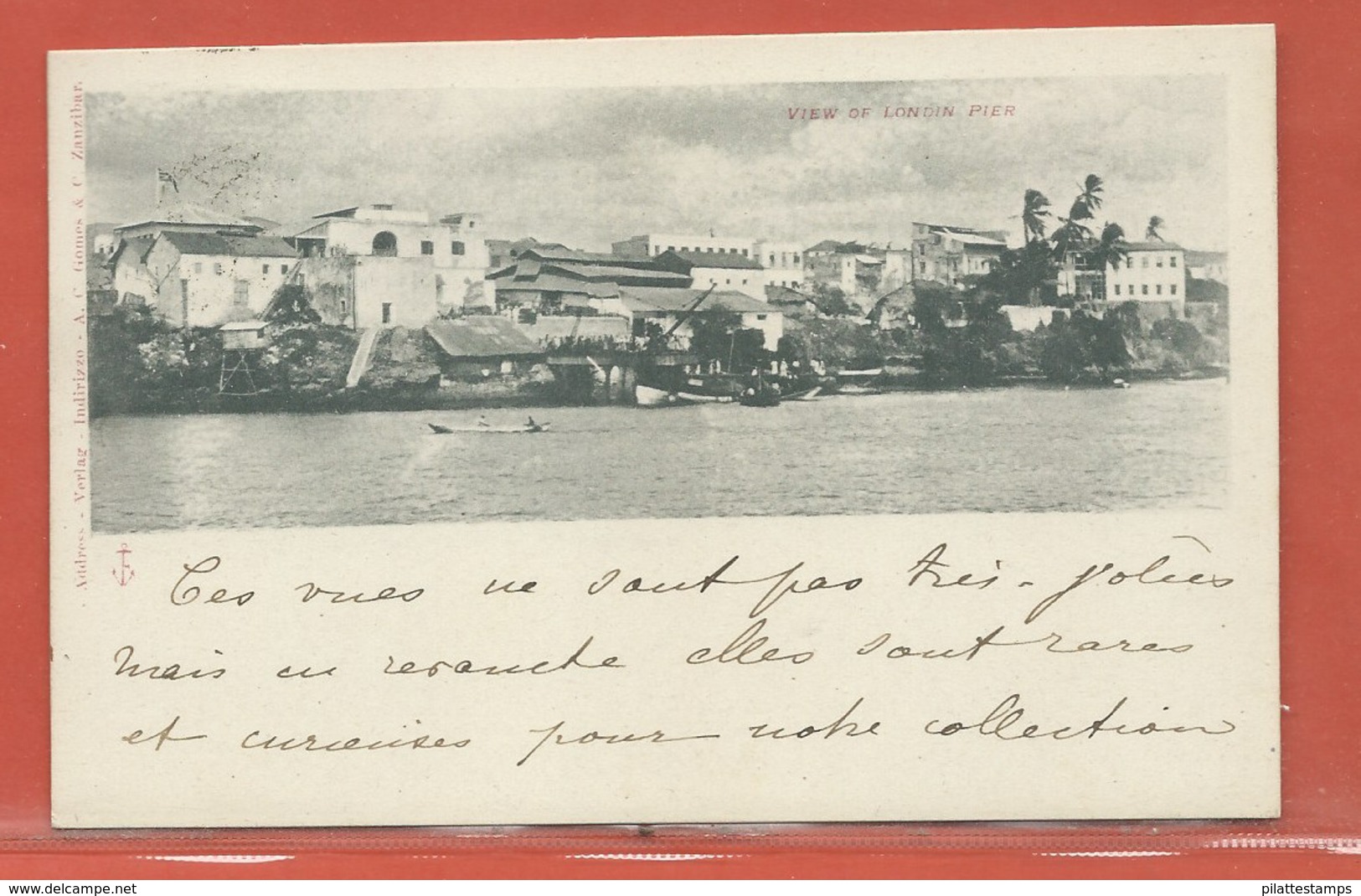 ZANZIBAR CARTE POSTALE AFFRANCHIE DE 1902 POUR PARIS FRANCE - Briefe U. Dokumente
