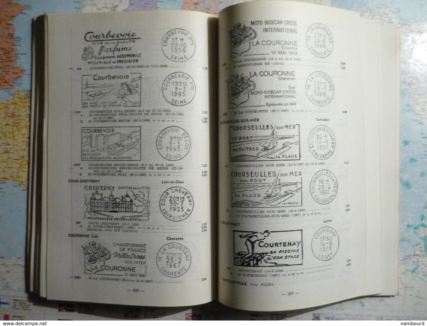 Catalogue des oblitérations mécaniques  à flamme illustrée ou stylisée 3-e édition 1971 Tomes I et II