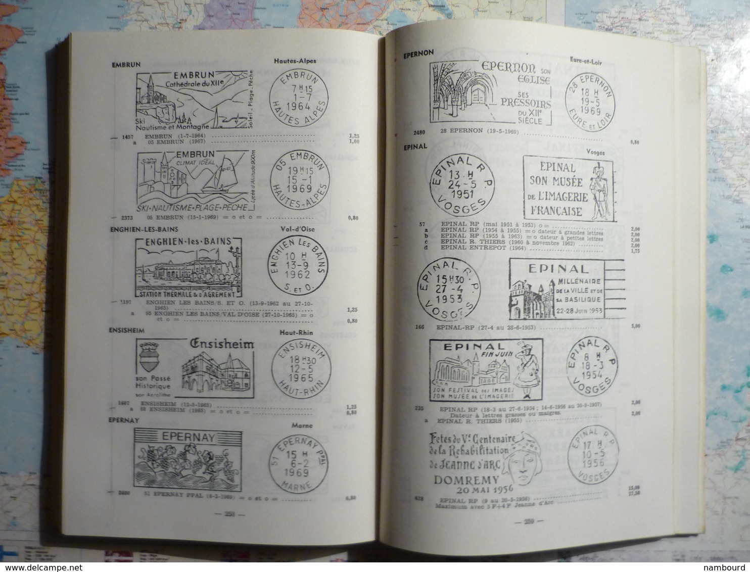 Catalogue des oblitérations mécaniques  à flamme illustrée ou stylisée 3-e édition 1971 Tomes I et II
