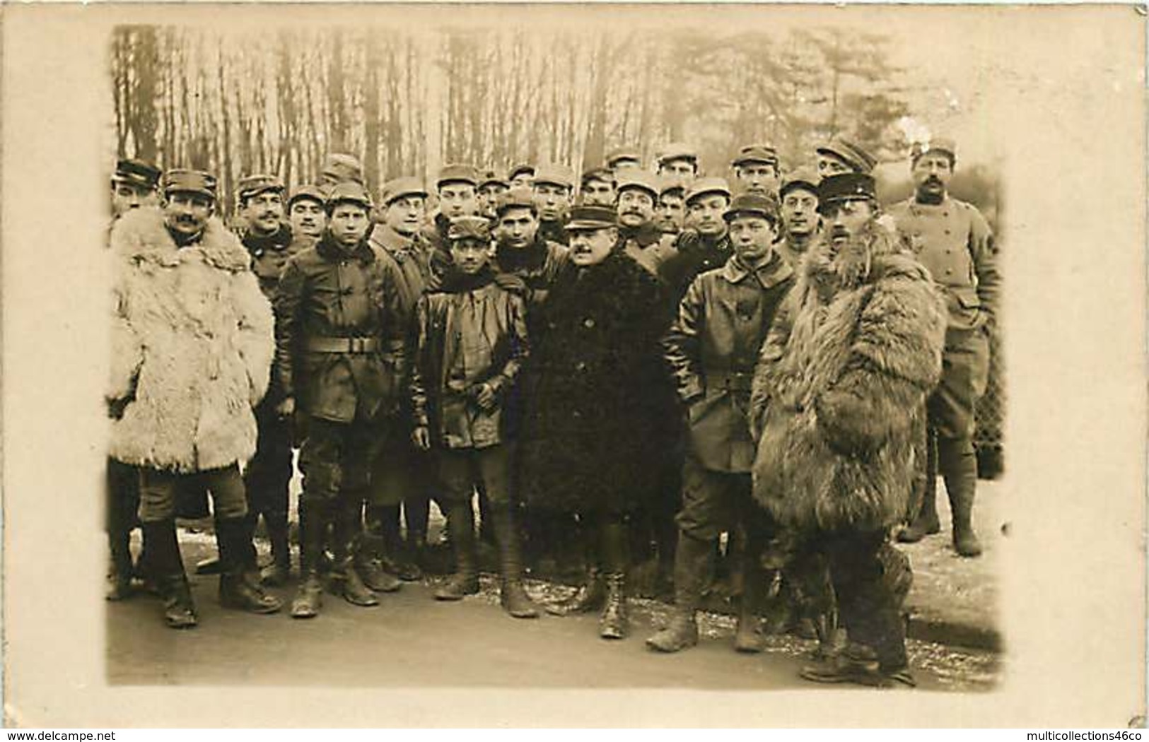 080320A - CARTE PHOTO MILITARIA GUERRE 1914 18 Militaire N° 27 Manteau Fourrure - Aviateur ? - Guerre 1914-18