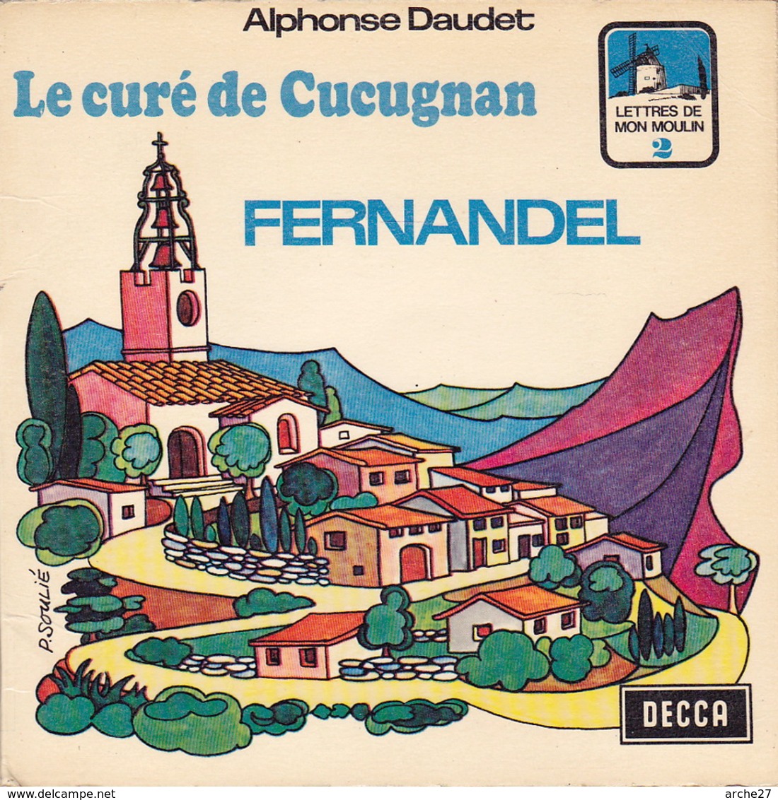 FERNANDEL - EP - 45T - Disque Vinyle - Le Curé De Cucugnan - 27002 - Cómica