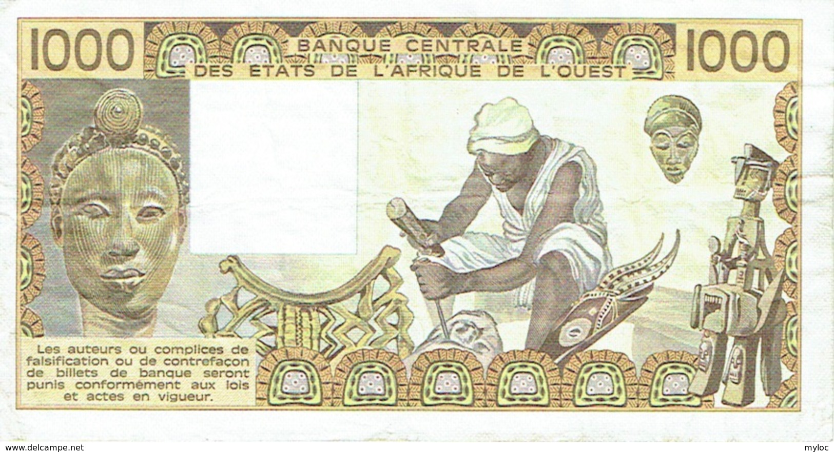 1000 (Mille) Francs. Banque Centrale Des Etats De L'Ouest. 1981. - États D'Afrique De L'Ouest