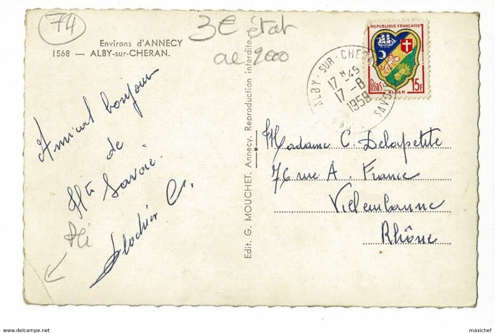 Environs D'Annecy - Alby Sur Cheran - Multivues 4 Vues - Circulé 1959 - Alby-sur-Cheran