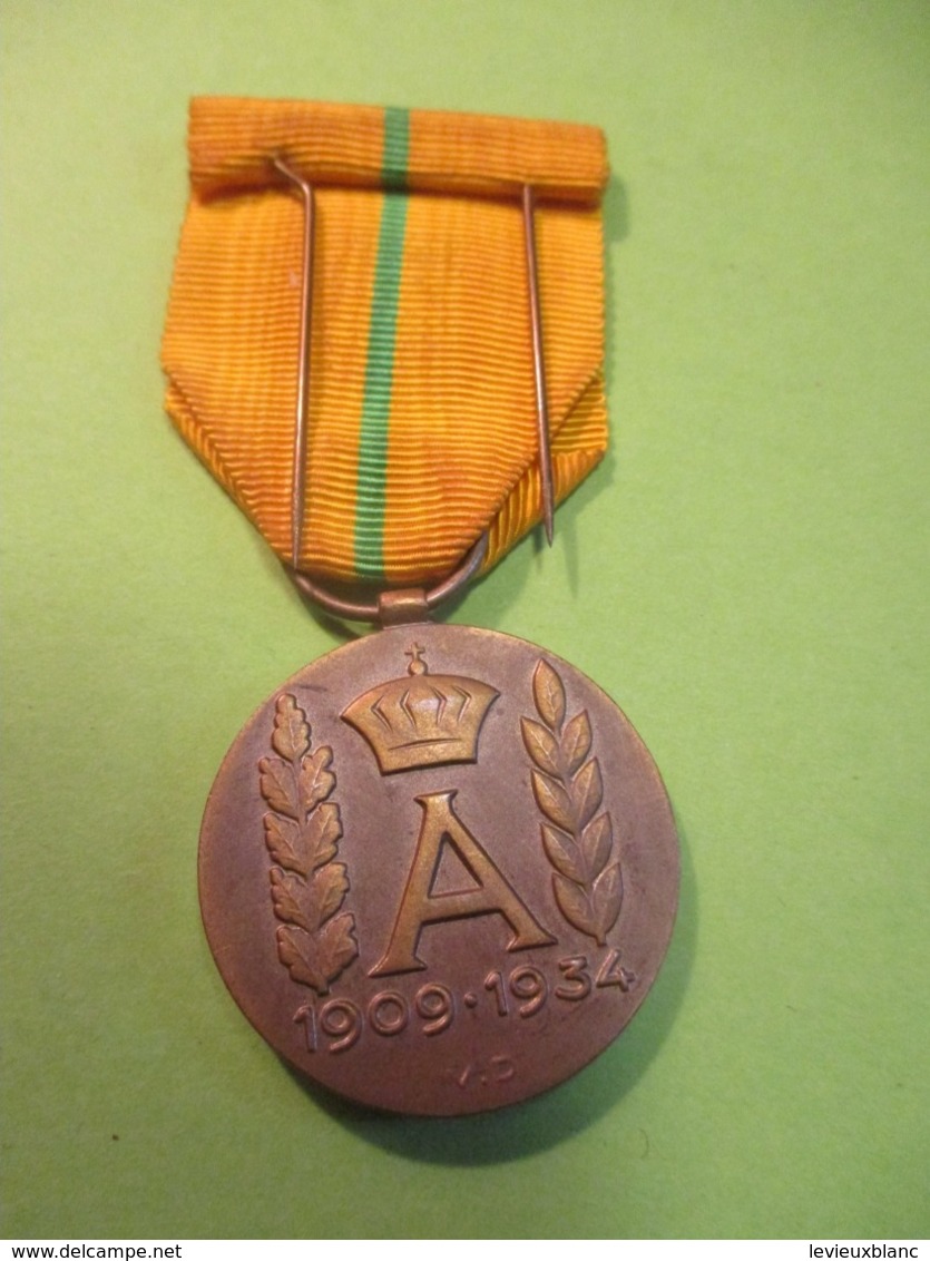 Médaille  Commémorative Belge / ALBERTUS  REX / 1909-1934/Fisch /1965-1975      MED340 - Belgique