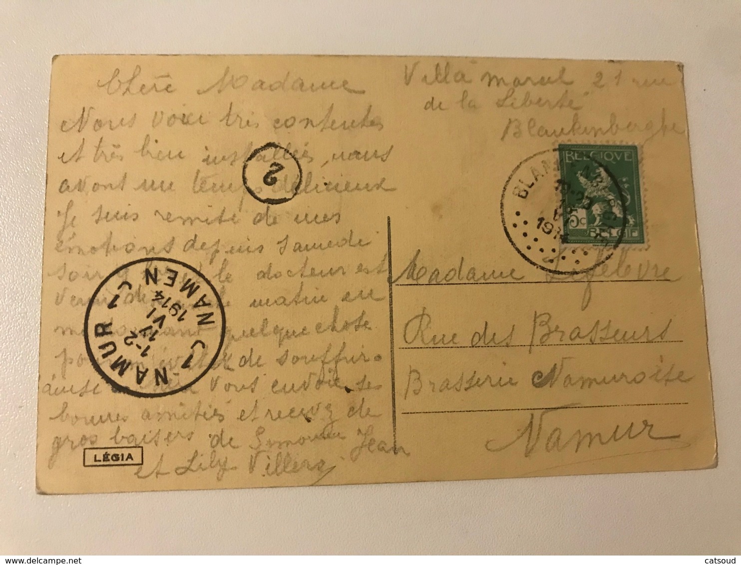 Carte Postale Ancienne (1914)   BLANKENBERGHE Centre De La Digue - Blankenberge