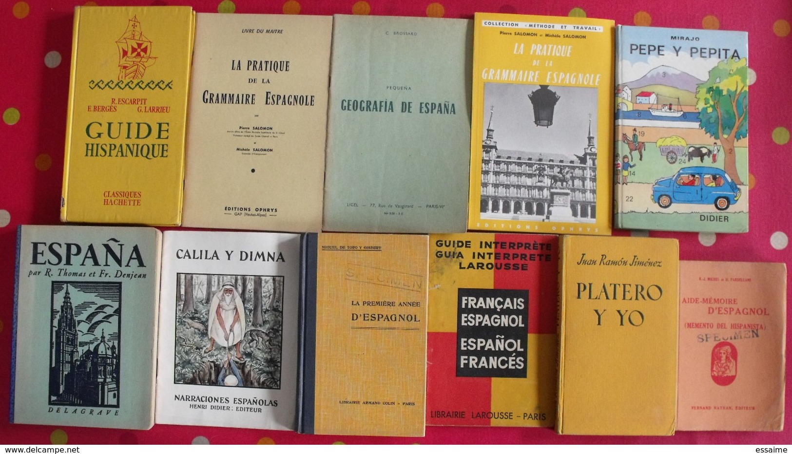 Lot De 11 Livres Scolaires Ou Pédagogiques En Espagnol. Espana. Espagne. Entre 1936 Et 1964 - Altri & Non Classificati
