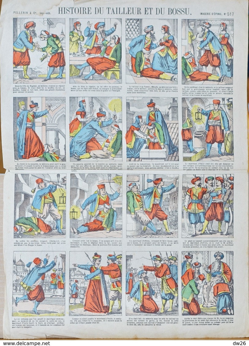 Planche D'Images N° 517, Imagerie D'Epinal (Pellerin & Cie) Histoire Du Tailleur Et Du Bossu - Verzamelingen