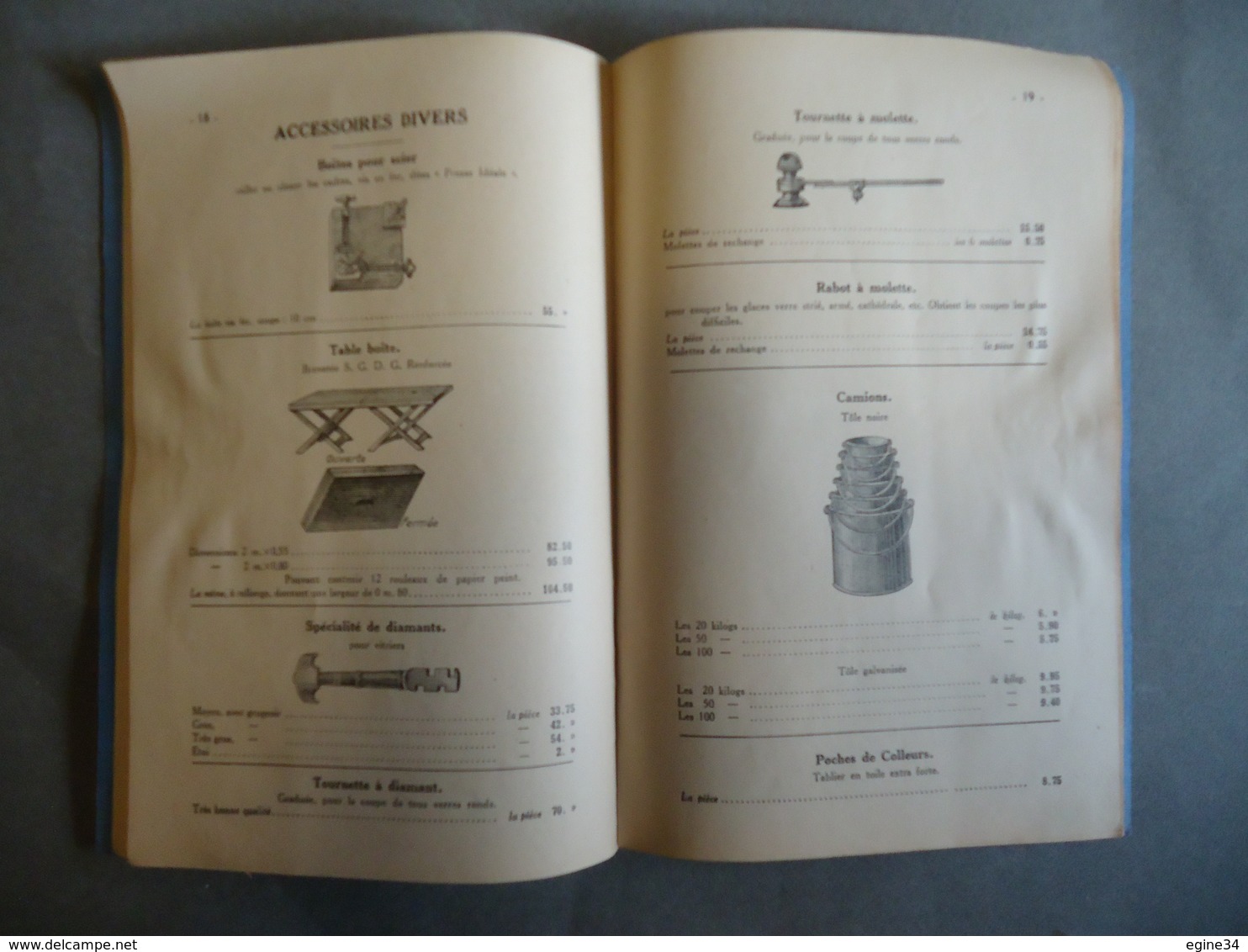 Catalogue/Tarif 1937/38 - Vve Pol Rebstock Paris - Brosses, Matériel, Outillage,Blanc De Zinc, Vêtements Pour Peintres - Unclassified