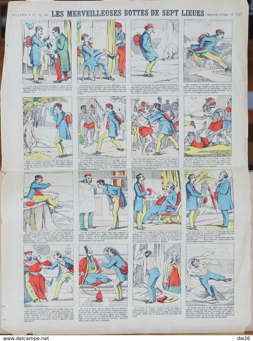 Planche D'Images N° 542, Imagerie D'Epinal (Pellerin & Cie) Les Merveilleuses Bottes De Sept Lieues - Collezioni