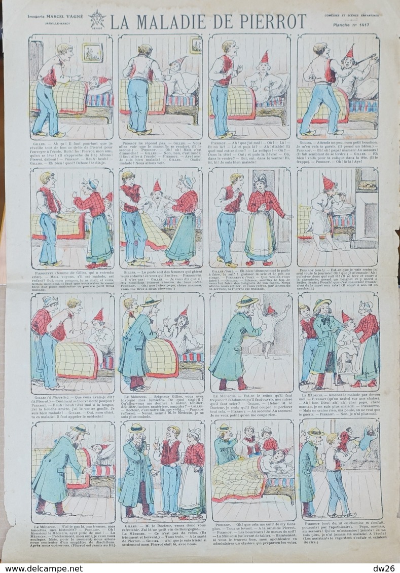 Planche D'Images N° 1417, Imagerie Marcel Vagné (Jarville-Nancy) La Maladie De Pierrot - Collezioni