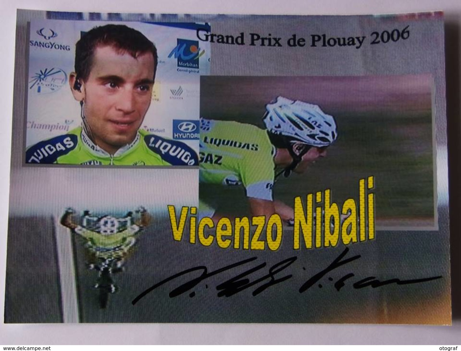 Vicenzo NIBALI - Signé / Hand Signed / Dédicace Authentique / Autographe - Cycling