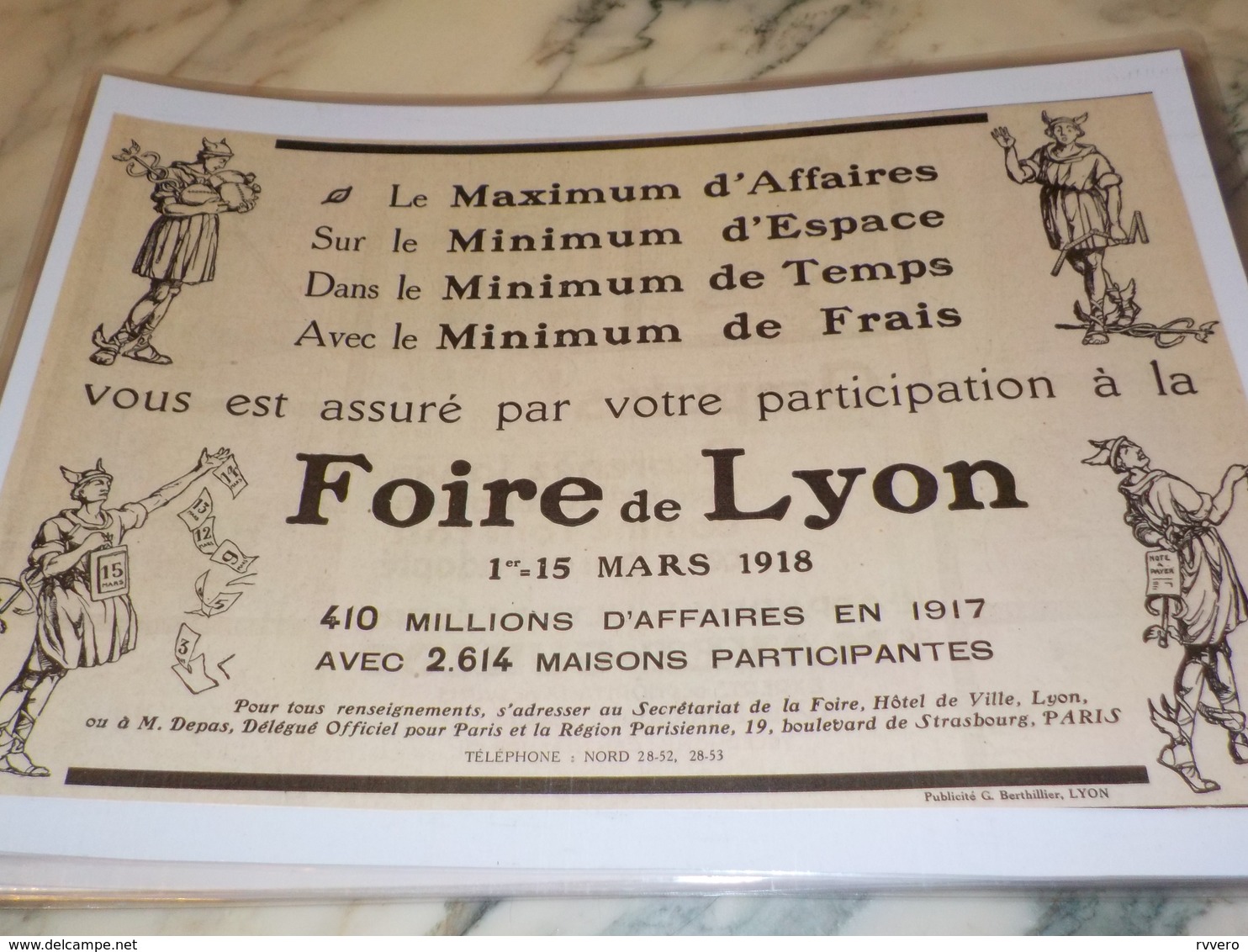 ANCIENNE PUBLICITE FOIRE DE LYON 1917 - Other & Unclassified