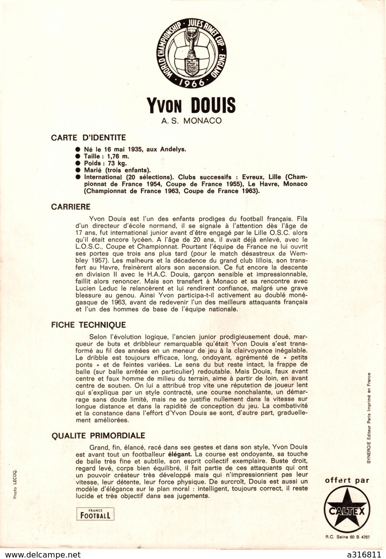 YVON DOUIS (autographe ) - Autógrafos