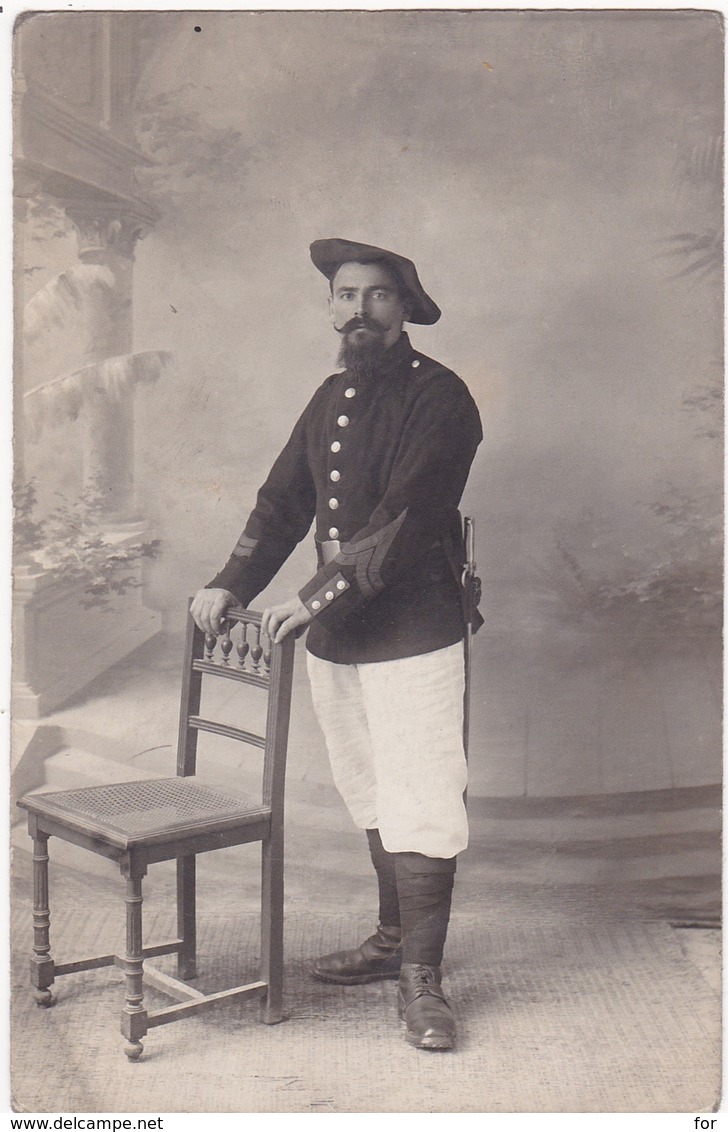 Chasseur Alpin En Pose : Régt. à Définir : ( Campagne De Tunisie 1914 - 1915 : Gabes 1915 ) - Guerra 1914-18