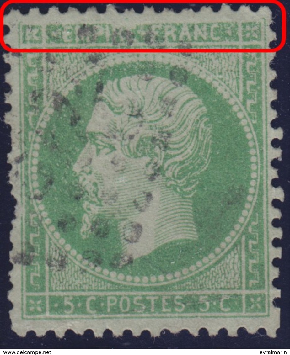 N°20 Filet Supérieur Absent Et Cartouche Supérieur Très Dégradé, Quelques Dents Courtes, Sinon TB - 1862 Napoleon III