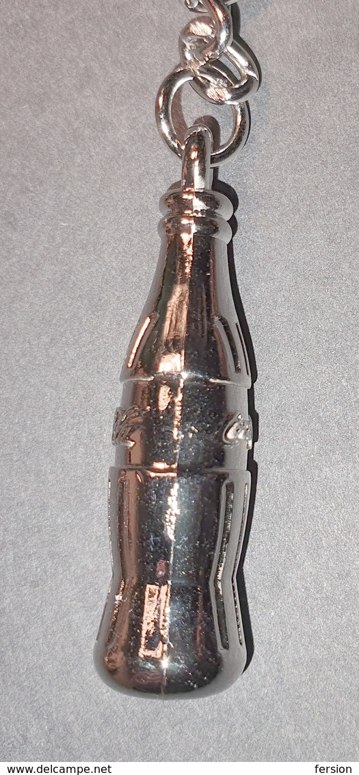 Coca Cola - Metal Key Ring Keyring Keychain Key Chain - SERBIA - New Not Used - Bottle 40 Mm - Portallaves