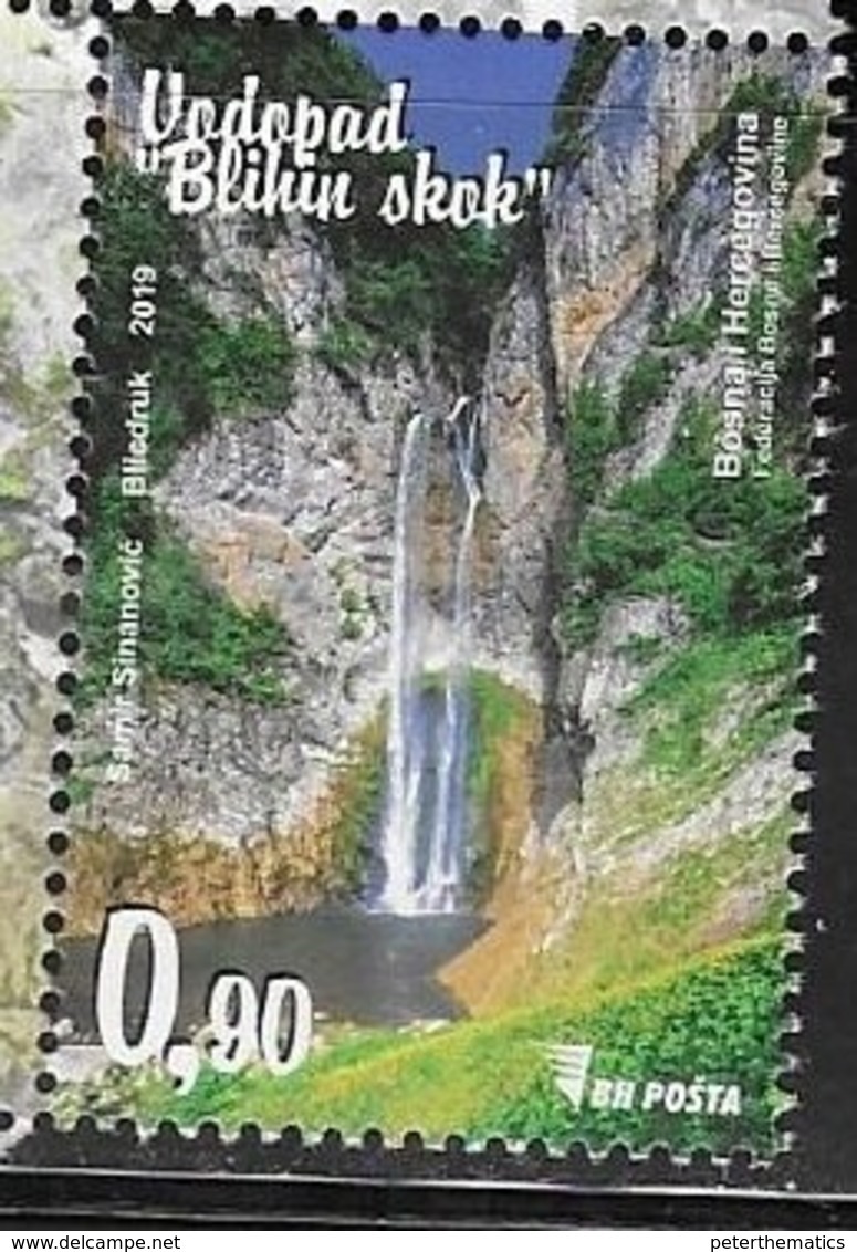 BOSNIA MUSLIM, 2019, MNH, WATERFALLS, 1v - Other & Unclassified