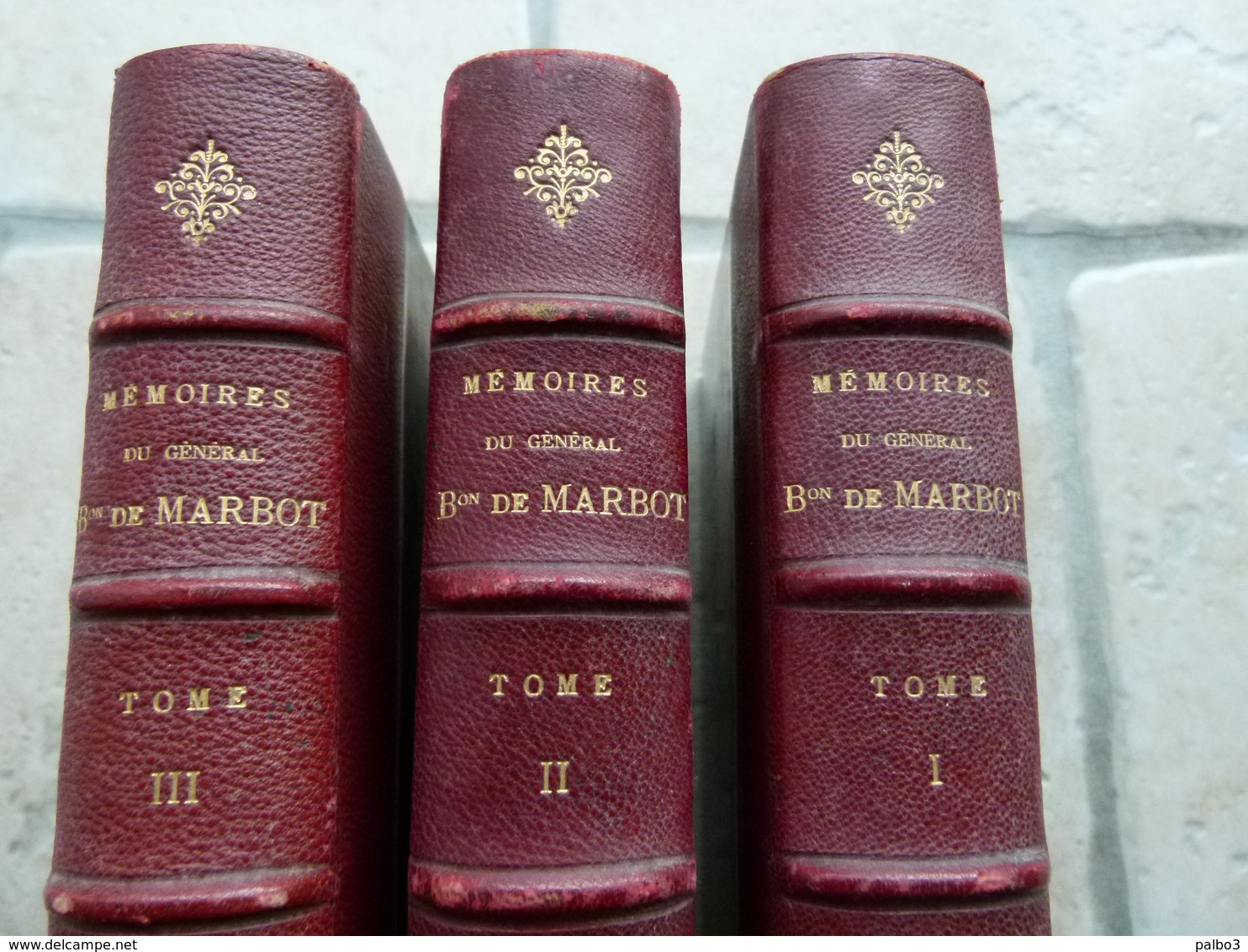 1 Er EMPIRE Lot De 3 Livres Reliés Memoires Du Général Baron De Marbot - Français