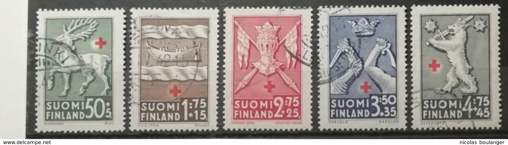 Finlande 1942 / Yvert N°246-250 / Used - Oblitérés